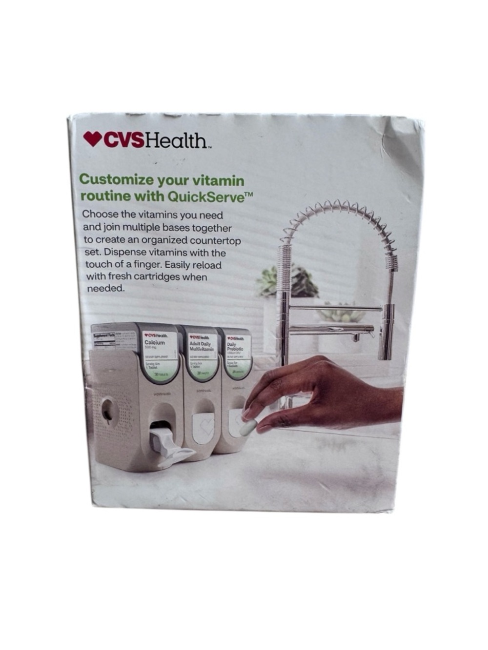 CVS Health QuickServe Vitamin Dispenser Base New Open Box